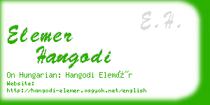 elemer hangodi business card